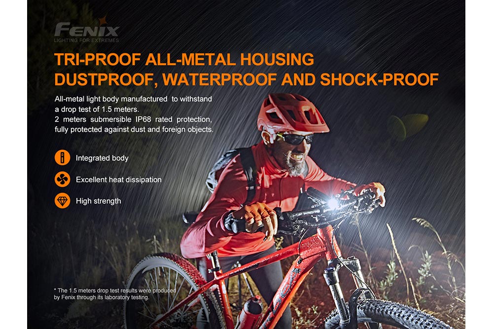 Fenix BC26R 1600 Lumen USB-C Rechargeable Bike Light with BC05R V2 Free Gift - Perfect for Night Cycling, Mountain Biking & Commuting