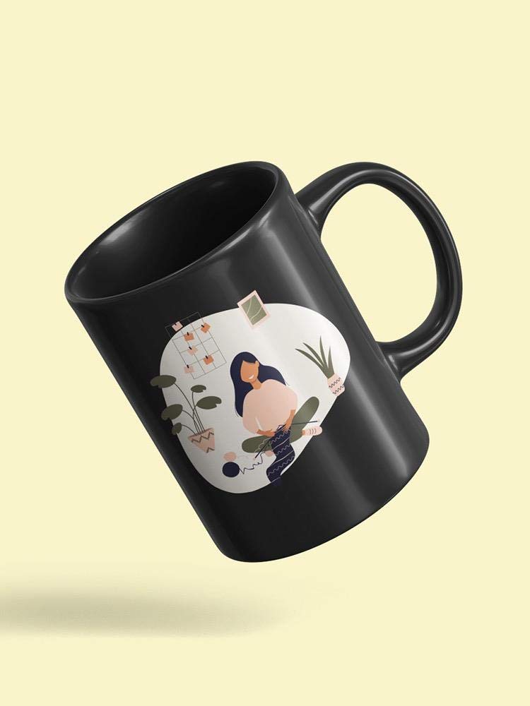 Smartprints Happily Knitting Coffee Mug - Funny Unisex Ceramic Cup for Tea & Coffee Lovers - Perfect Gift for Knitters & Crafters - Great for Home, Office & Gifts