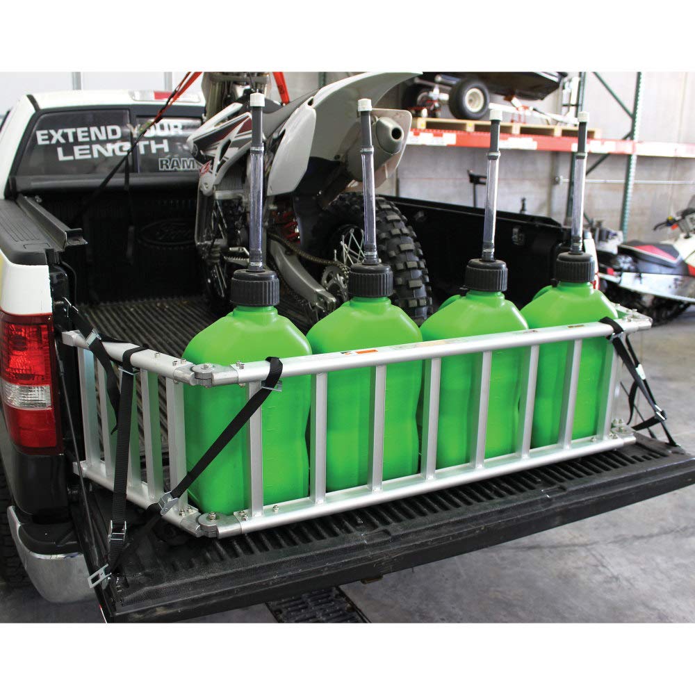 Extreme Max 5500.4076 RampXtender Motorcycle Loading Ramp & Tailgate Extender Combo - Heavy Duty Aluminum Ramp for ATV, Dirt Bike, Scooter - Perfect for Truck, SUV, Trailer Loading & Unloading