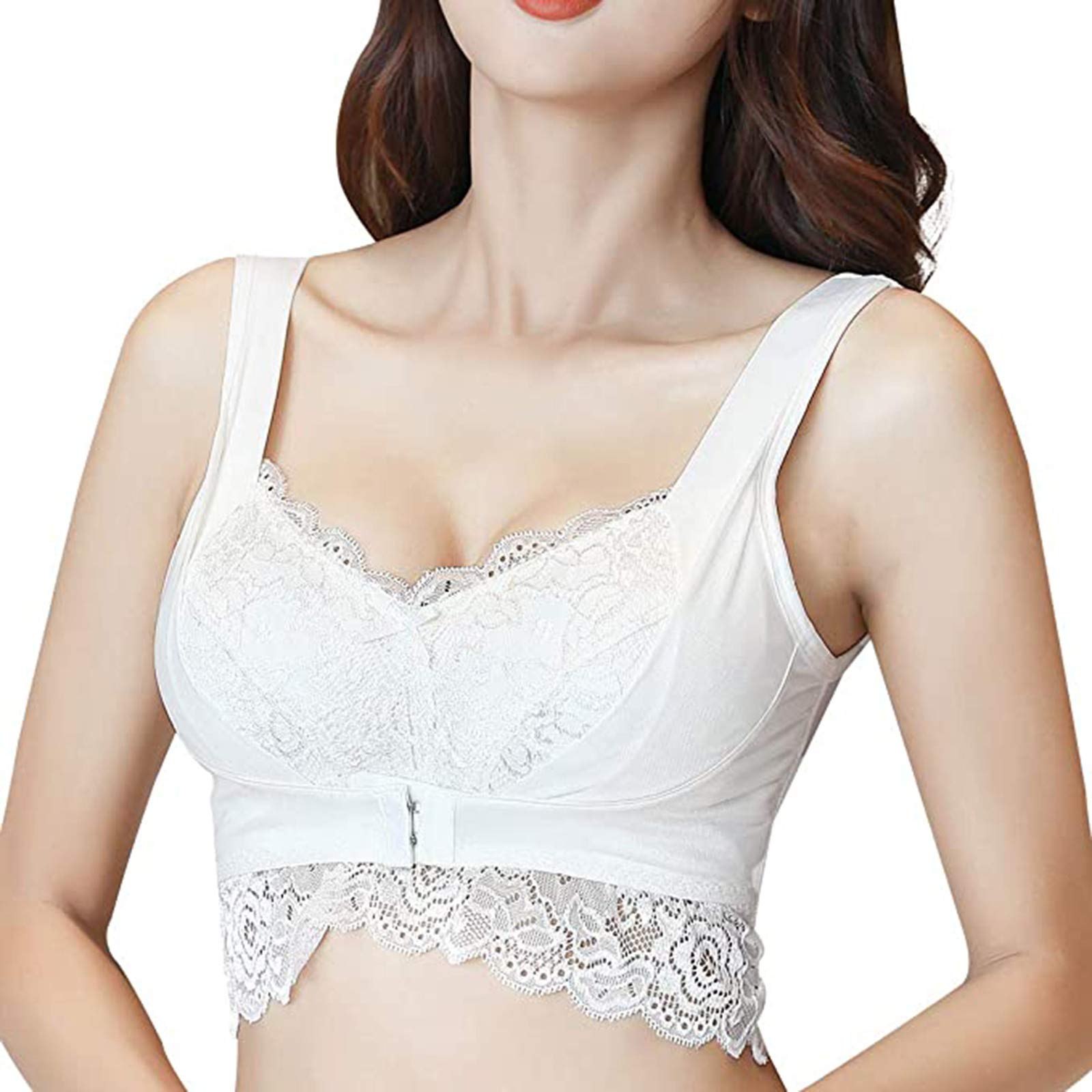 Wireless Bras for Women 34A No Underwire Lace Sleep Bra Comfortable Support Sexy Front Push Up - Perfect for Sleeping, Lounge Wear and Everyday Comfort