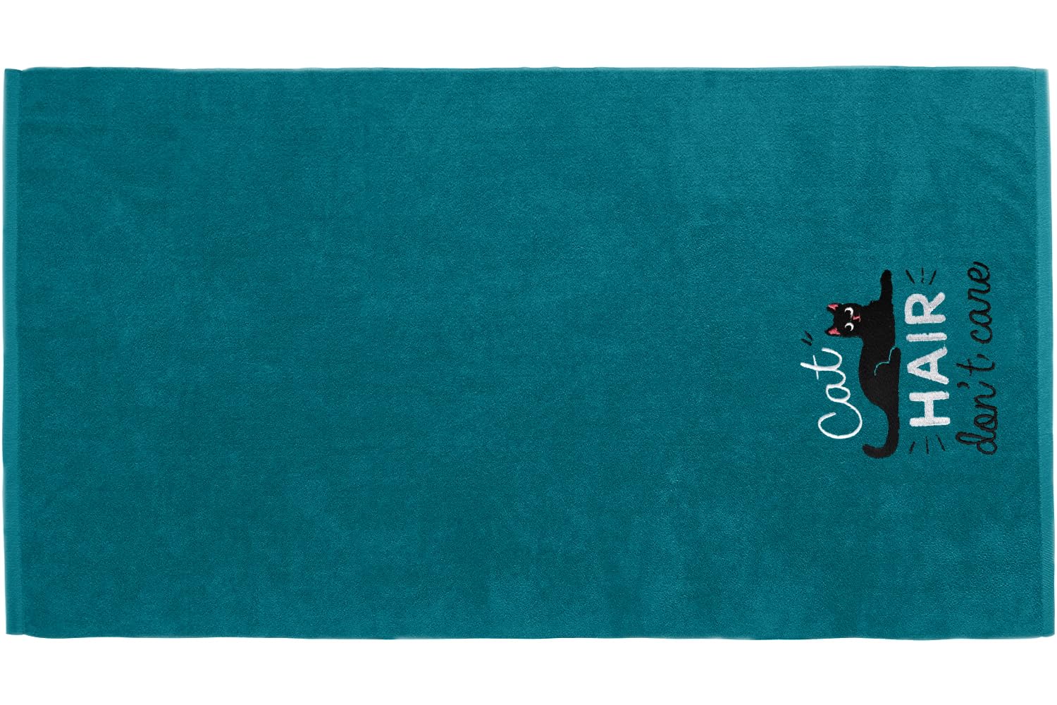 Premium 100% Cotton Dog Bath Towel - Ultra Soft 450 GSM Super Absorbent & Quick Drying - Paw Embroidered Pet Grooming Towel for Dogs, Cats & Puppies | 20x40 Inches | Teal Blue | Perfect for Bath Time, Grooming & Cuddling