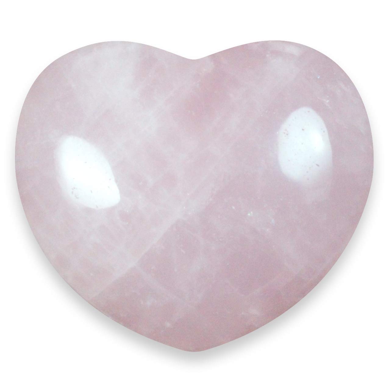 Healing Rose Quartz Crystal Heart Pendant - 45mm Natural Stone for Love, Self-Care & Positive Energy | Jewelry Making, Meditation, Gift Giving