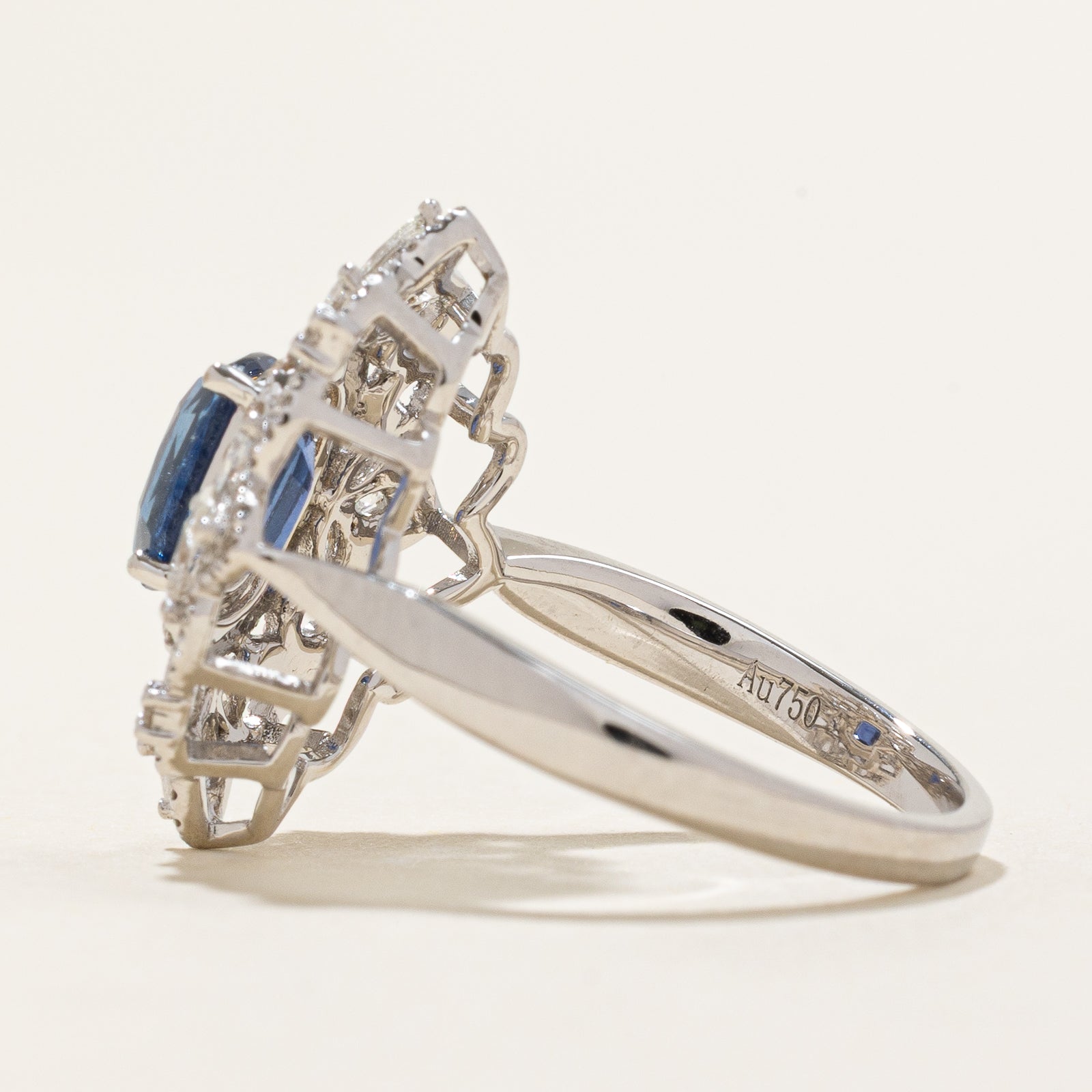Exquisite 1.29ct Unheated Cornflower Blue Sapphire & Diamond Engagement Ring (0.73ctw) - Size 5.75 | Elegant Wedding Jewelry for Brides, Anniversary Gifts & Special Occasions