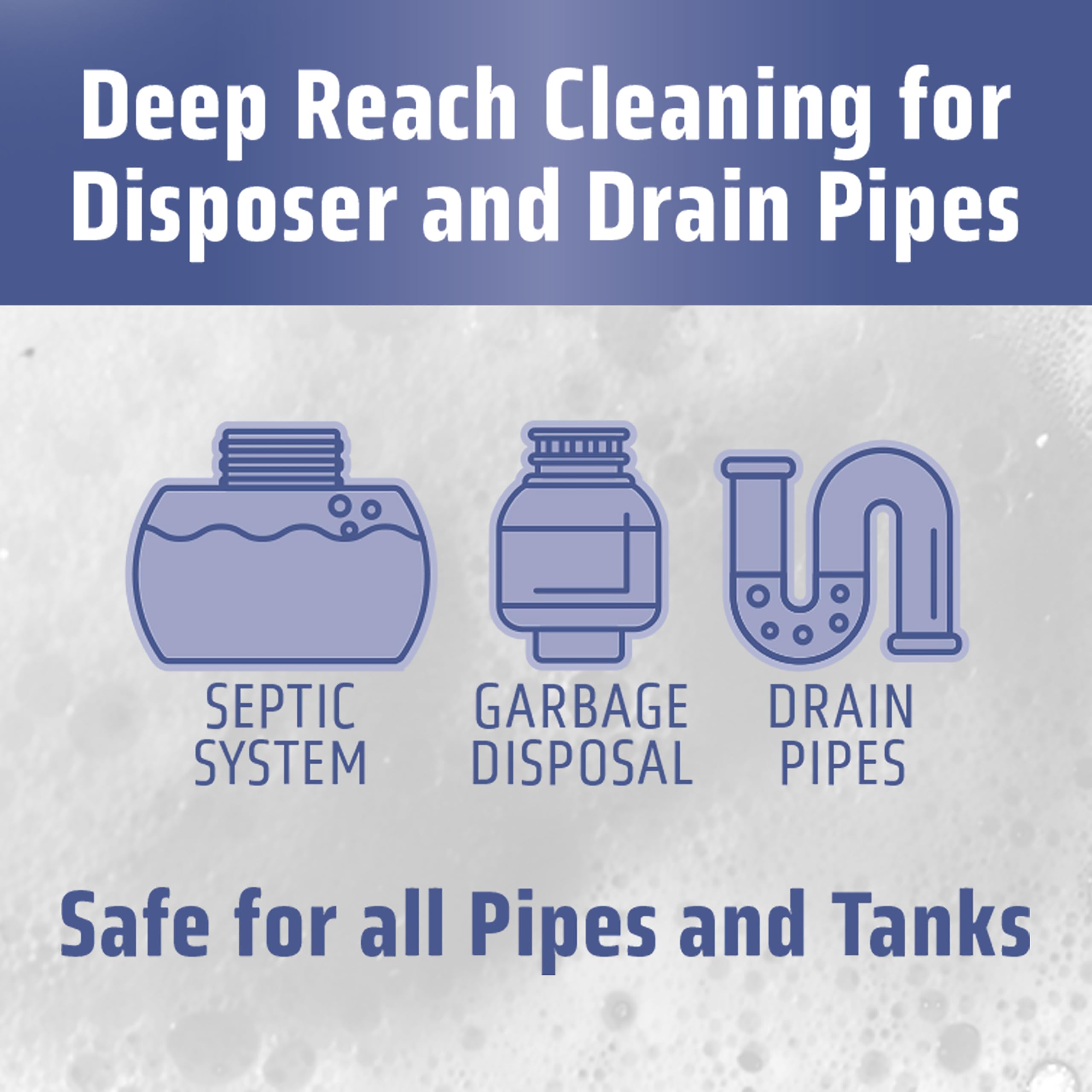 24 Pack Garbage Disposal Cleaner & Deodorizer Tablets - 1 Year Supply | Septic Safe Foaming Sink Cleaner | Lemon Scent for Odor Removal | Perfect for Kitchen Maintenance & Septic System Care