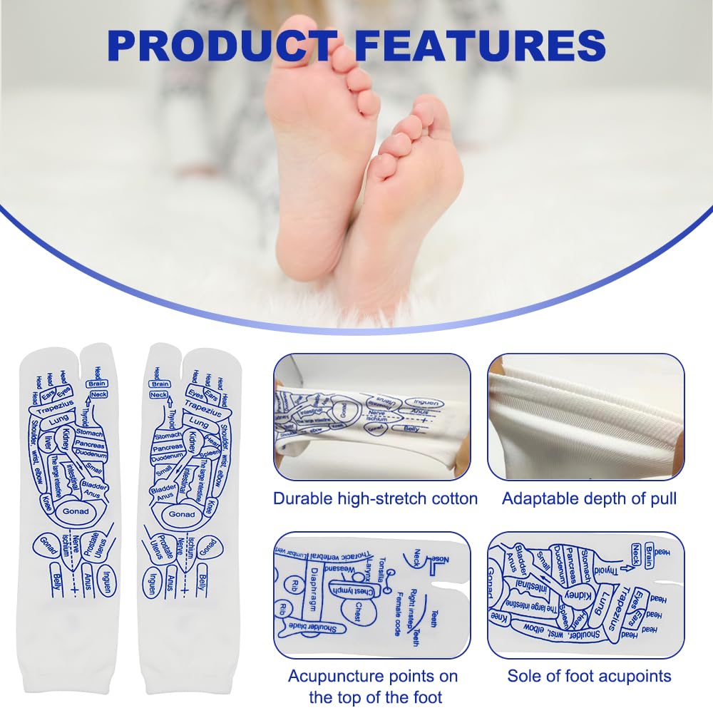 KUIRUNRX® Reflexology Socks Set for Men 40-44 - Foot Massage & Acupressure Therapy Socks for Relaxation & Pain Relief - Perfect for Home Spa, Yoga, and Post-Workout Recovery