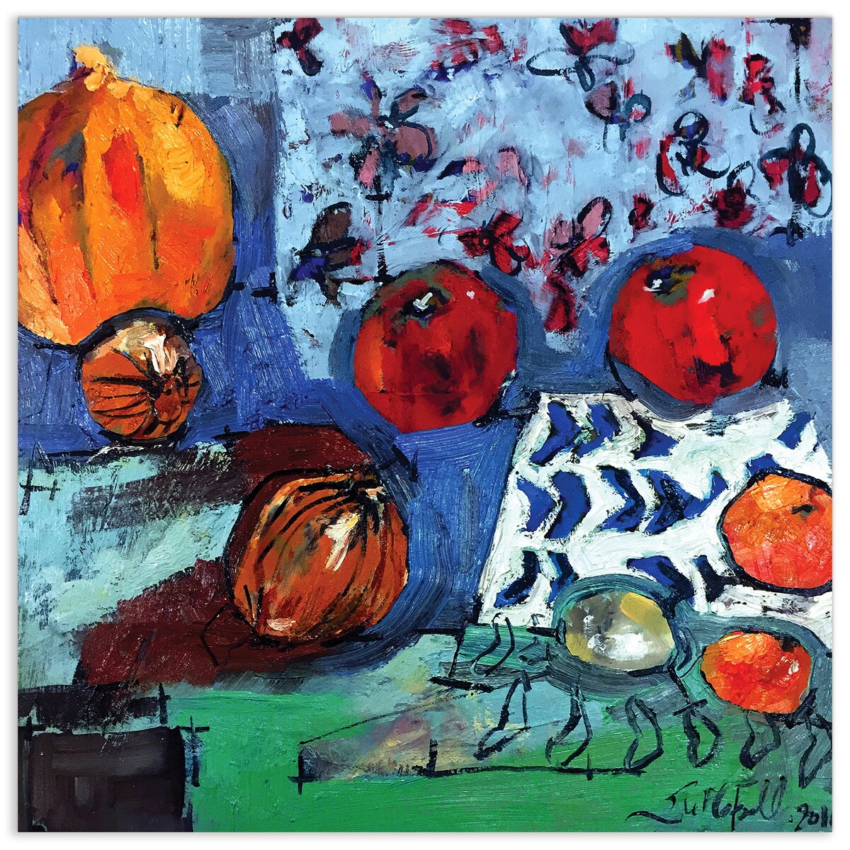 Frameless Floating Tempered Glass Wall Art - Apple Composition by EAD Art Coop | Modern Home & Office Decor for Living Room, Bedroom, Kitchen
