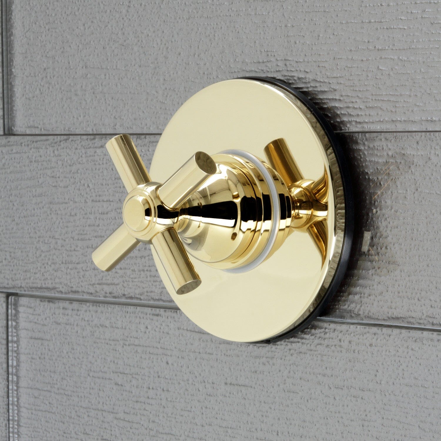 Elinvar Single Handle 3-Way Diverter Valve with Round Trim Kit - Perfect for Bathroom & Shower Faucet Replacement and Plumbing Upgrades