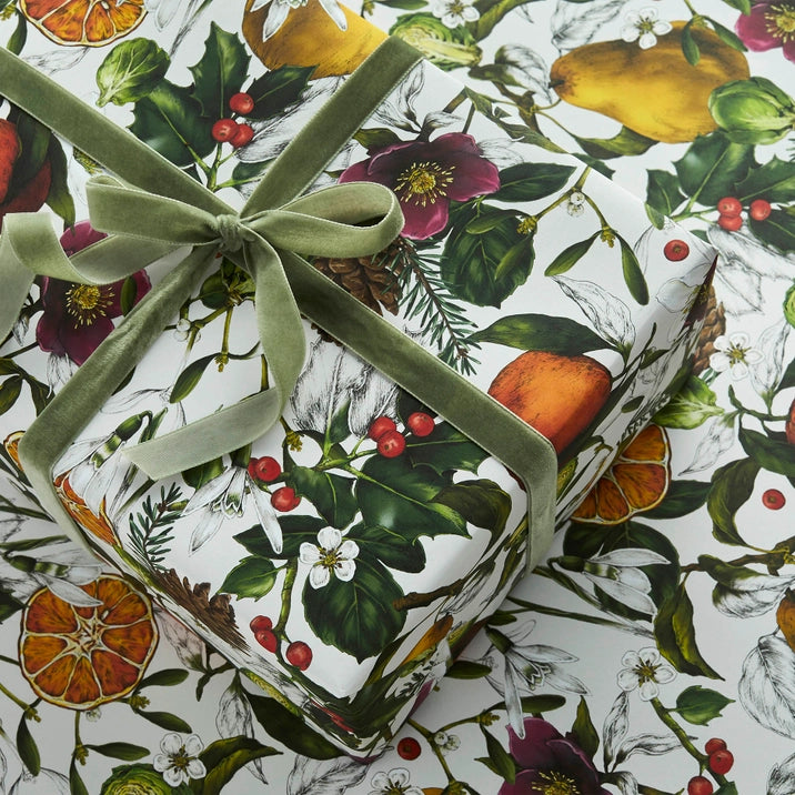 The Botanist Archive Festive Edition Wrapping Paper - Premium Holiday Gift Wrap for Christmas, Birthdays & Special Occasions - Perfect for Present Wrapping, DIY Crafts & Home Decor