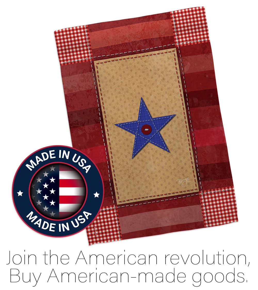 Breeze Decor Americana Military Garden Flag 13x18.5in - Patriotic Outdoor Decor