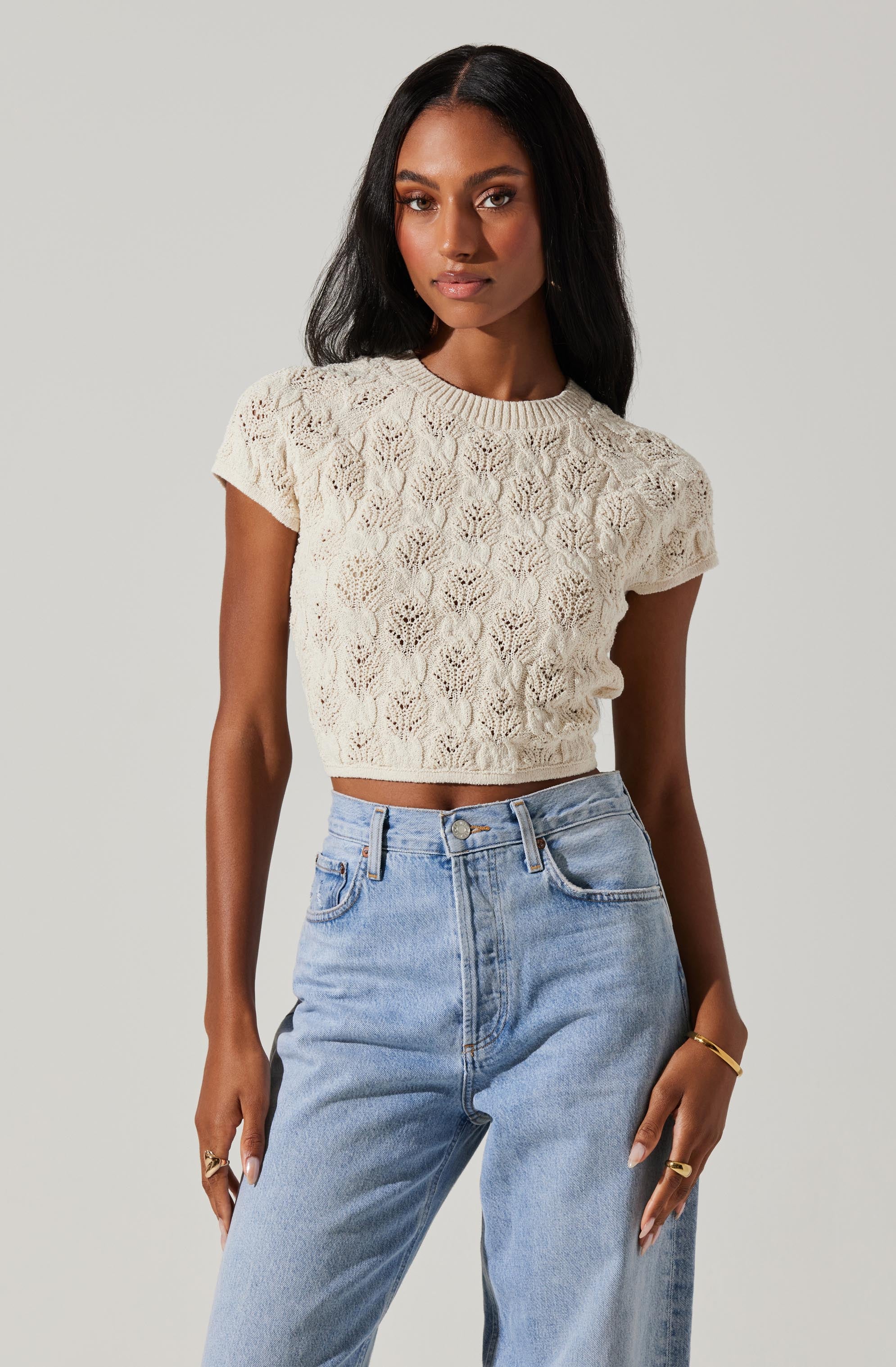 Stylish Alda Cropped Sweater Top for Women | Trendy Knit Pullover | Perfect for Casual Outfits, Layering & Fall Fashion