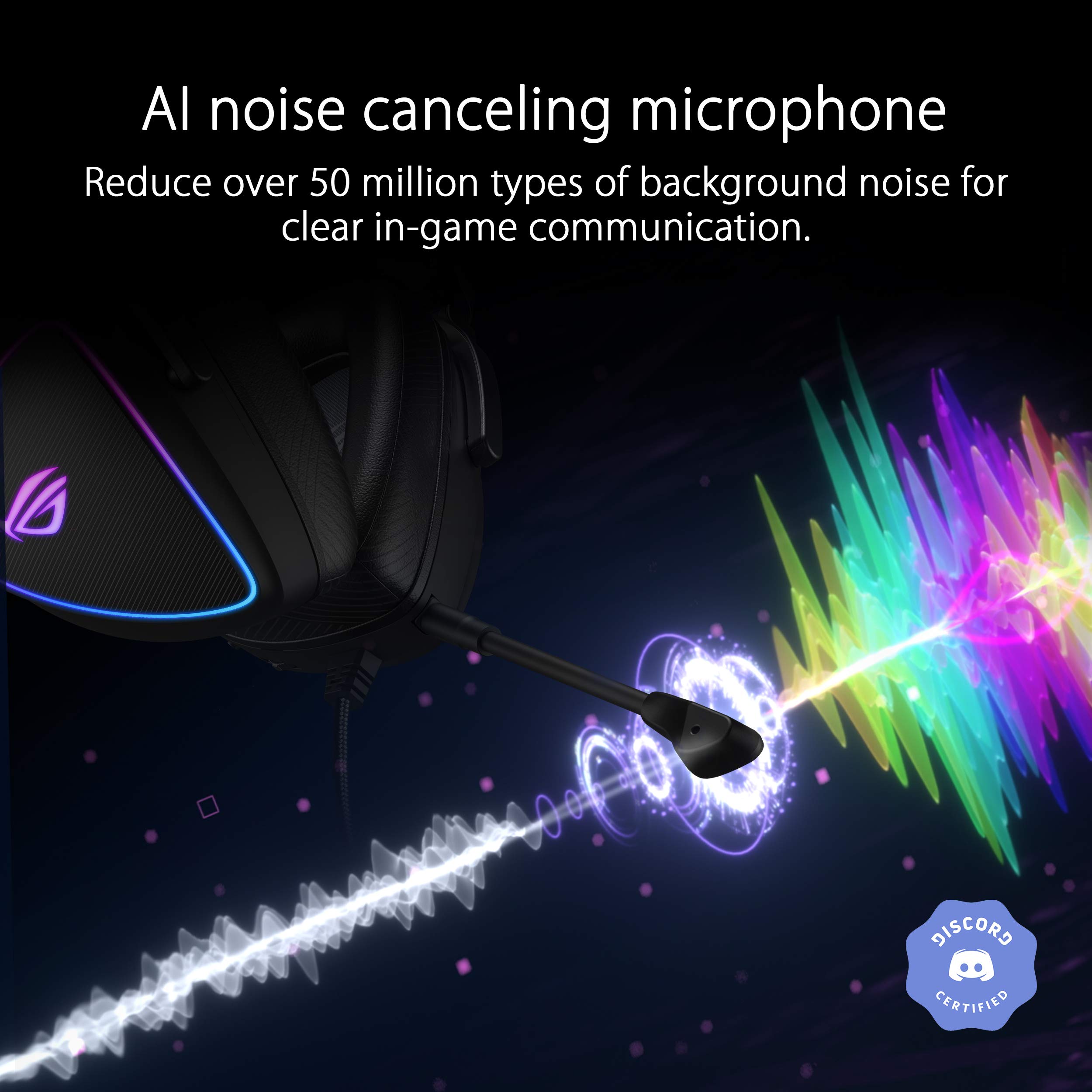 ASUS ROG Delta S USB-C Wired Gaming Headset with AI Noise Cancellation & RGB Lighting - Compatible with PC, Nintendo Switch, PS5 - Perfect for Competitive Gaming & Immersive Audio Experience