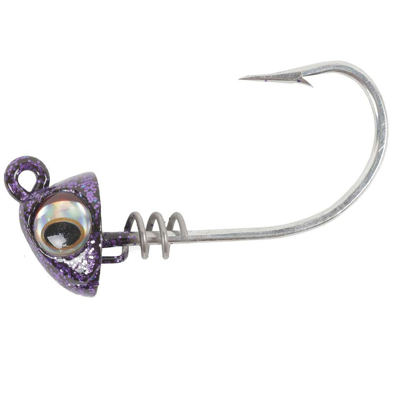 5-Pack 3/4 oz Screwlock Jig Heads for Bass Fishing - Weedless Soft Plastic Bait Hook for Freshwater & Saltwater Fishing