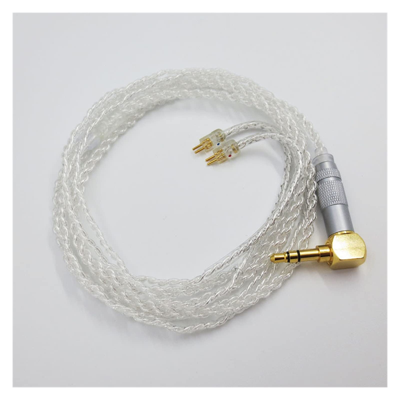 Premium 0.78mm 2-Pin Silver Plated Replacement Cable for Westone JH13/JH16/UM3X/1964 & W4R Headphones - Transparent Metal Finish | Audiophile Upgrade for Studio Monitoring & Stage Performances