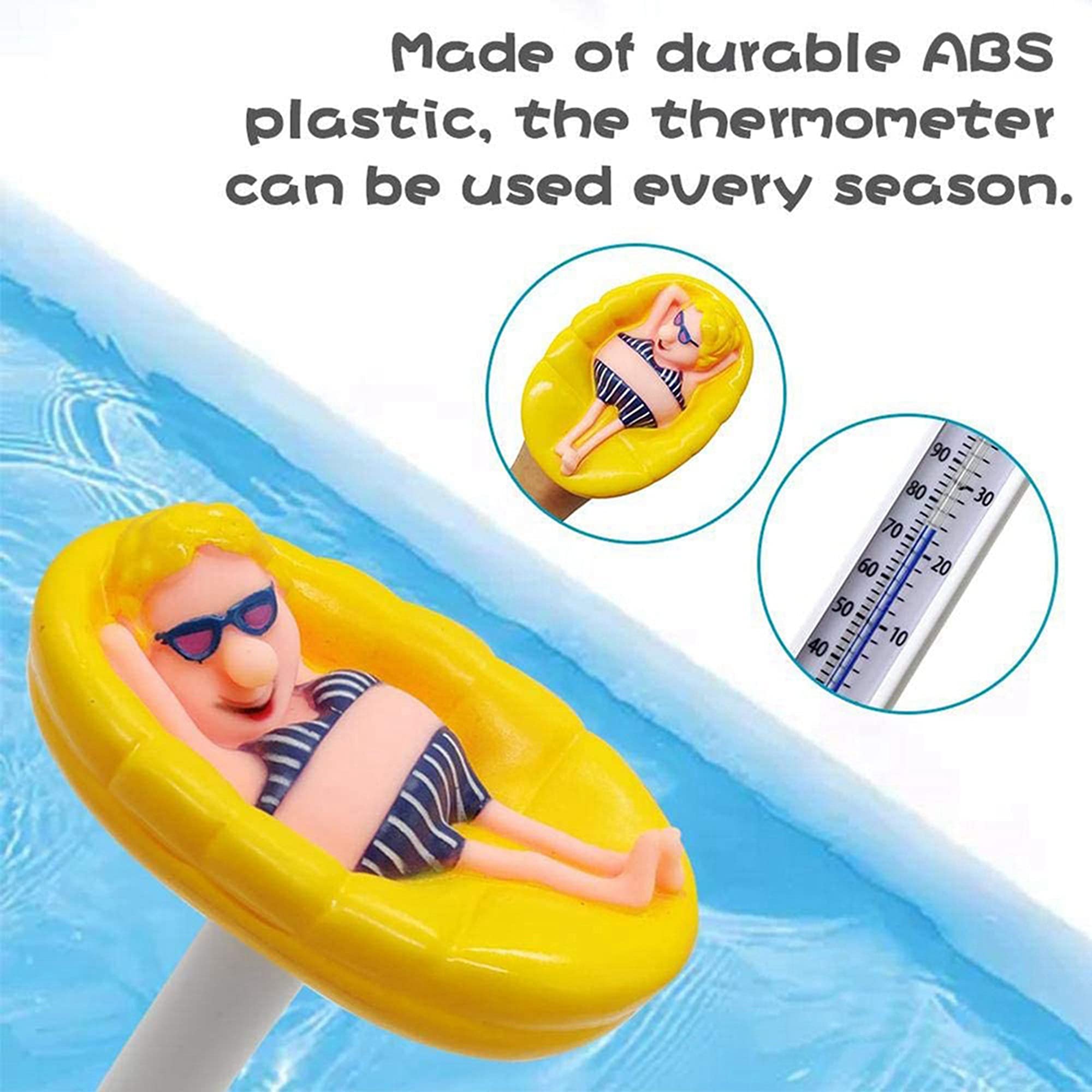 **Large Floating Pool Thermometer - Easy Read Pond & Aquarium Thermometer for Swimming Pools, Bath Water, Spas, Hot Tubs, Fish Tanks - Perfect for Baby Safety & Water Temperature Monitoring**