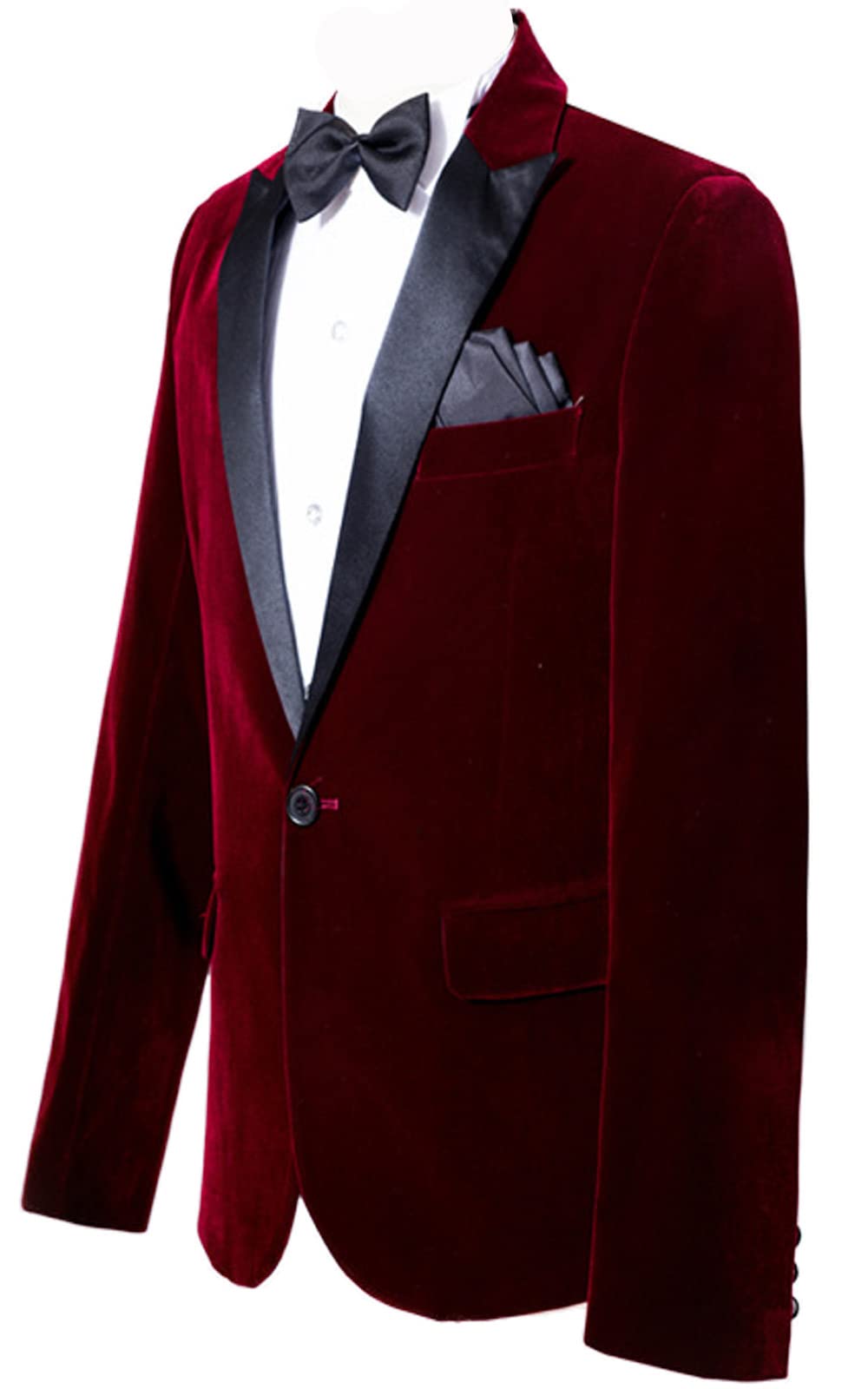GATMSTZ Men's Formal Velvet Tuxedo Jacket - Single Button Peak Lapel Wedding Suit for Prom, Gala & Evening Events - Perfect for Weddings, Parties & Special Occasions