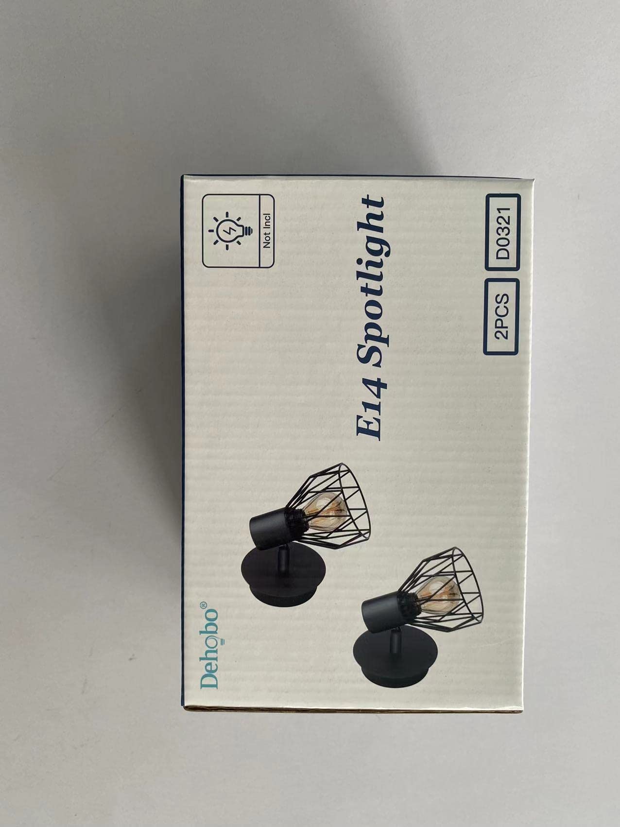 Industrial Wall Lights with E14 Socket - Adjustable Wire Cage Shade, Black Metal Sconce Lighting (2 Pack) - Perfect for Living Room, Bedroom, Hallway & Shop Decor