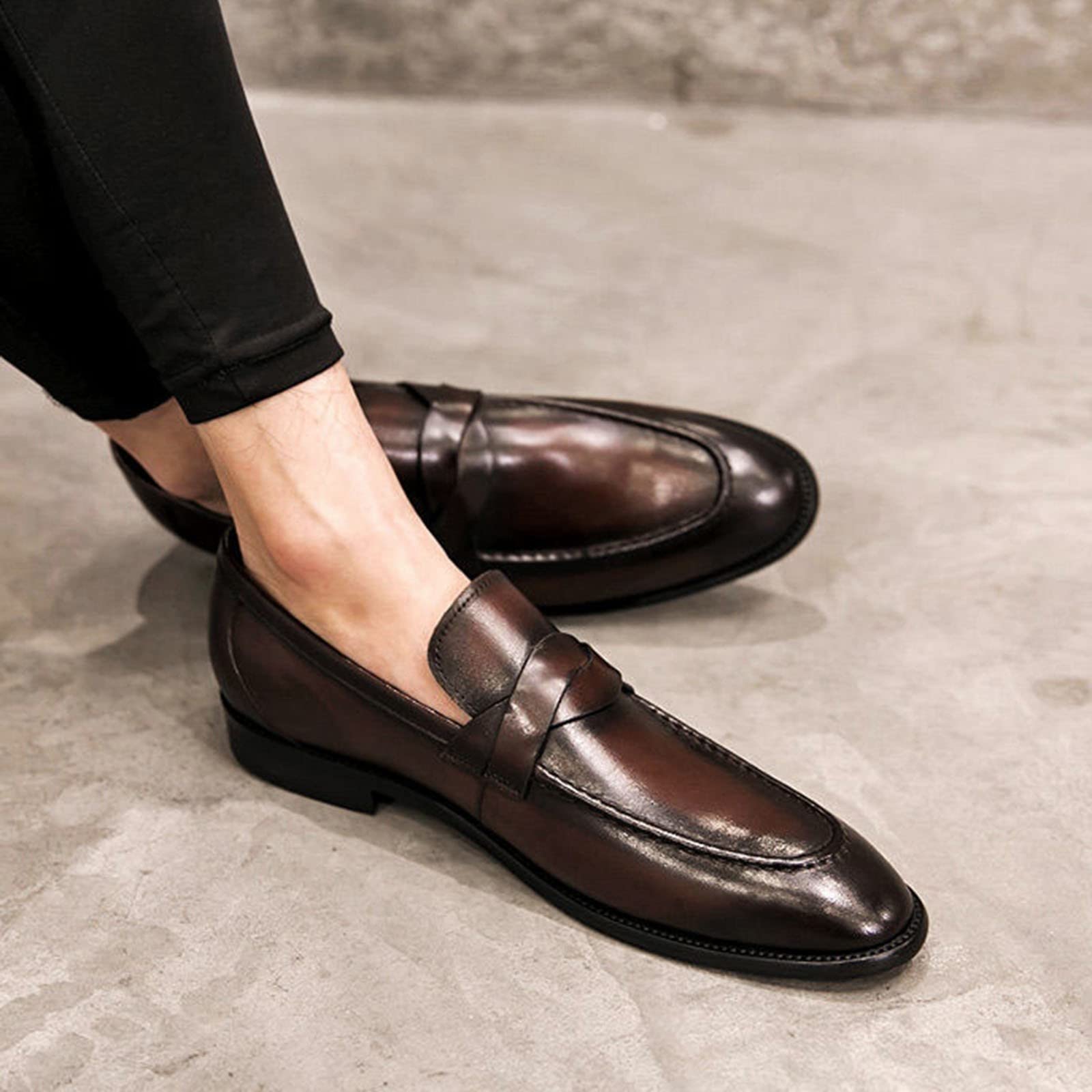 Men's Classic Leather Boat Shoes - Business Casual Sailing Shoes for Men - Breathable & Comfortable for Office, Outdoor & Daily Wear