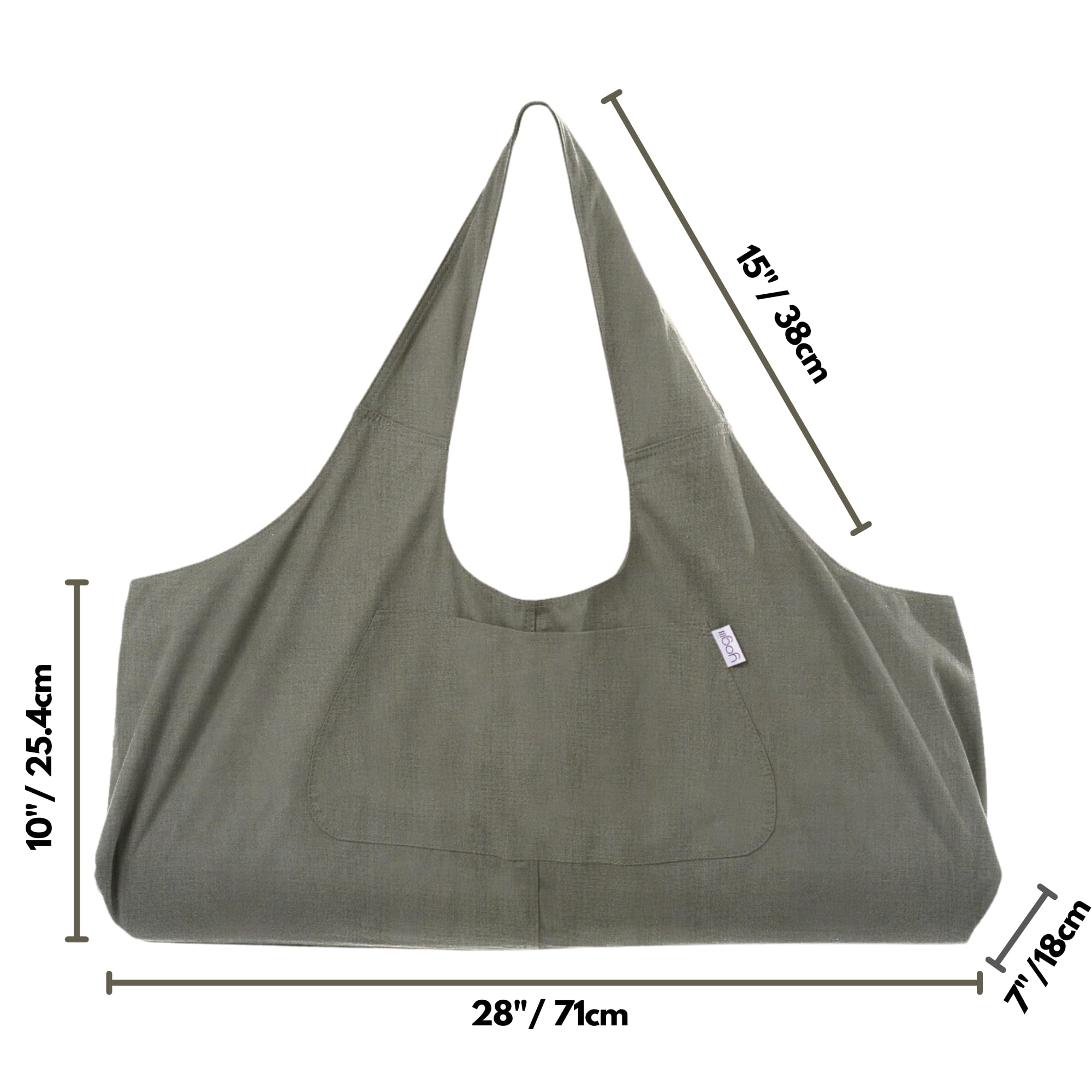 Yogiii Yoga Mat Bag - Large Tote with Side Pocket for Yoga & Gym