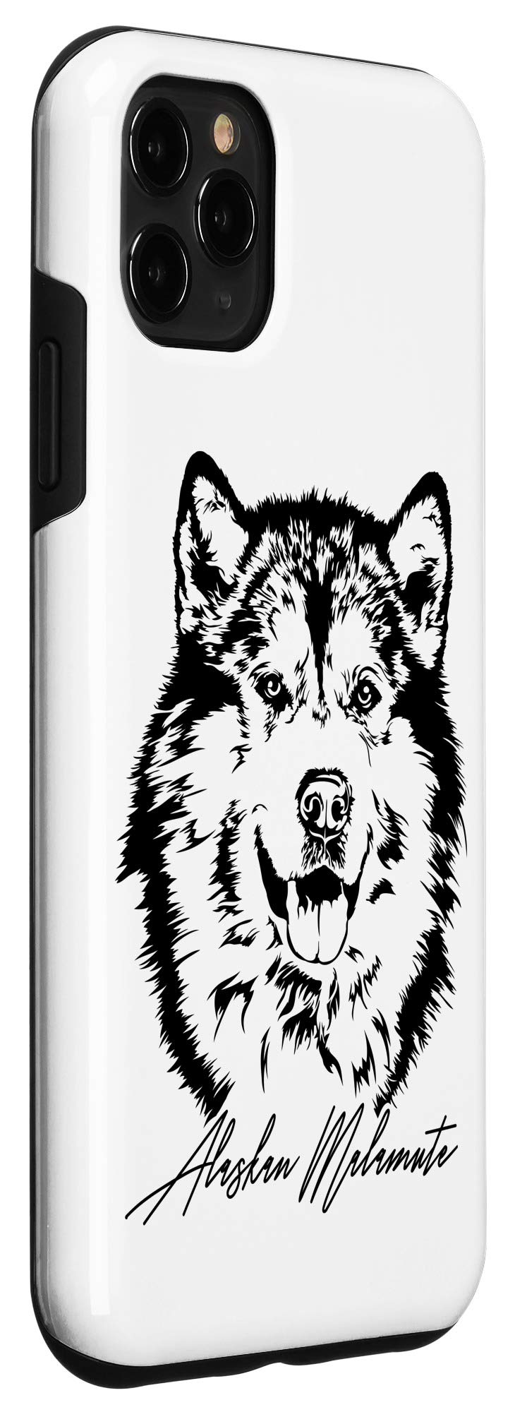 Funny Alaskan Malamute Dog Portrait iPhone 11 Pro Max Case - Perfect Gift for Dog Lovers, Durable Protective Phone Cover for Work, Travel & Daily Use