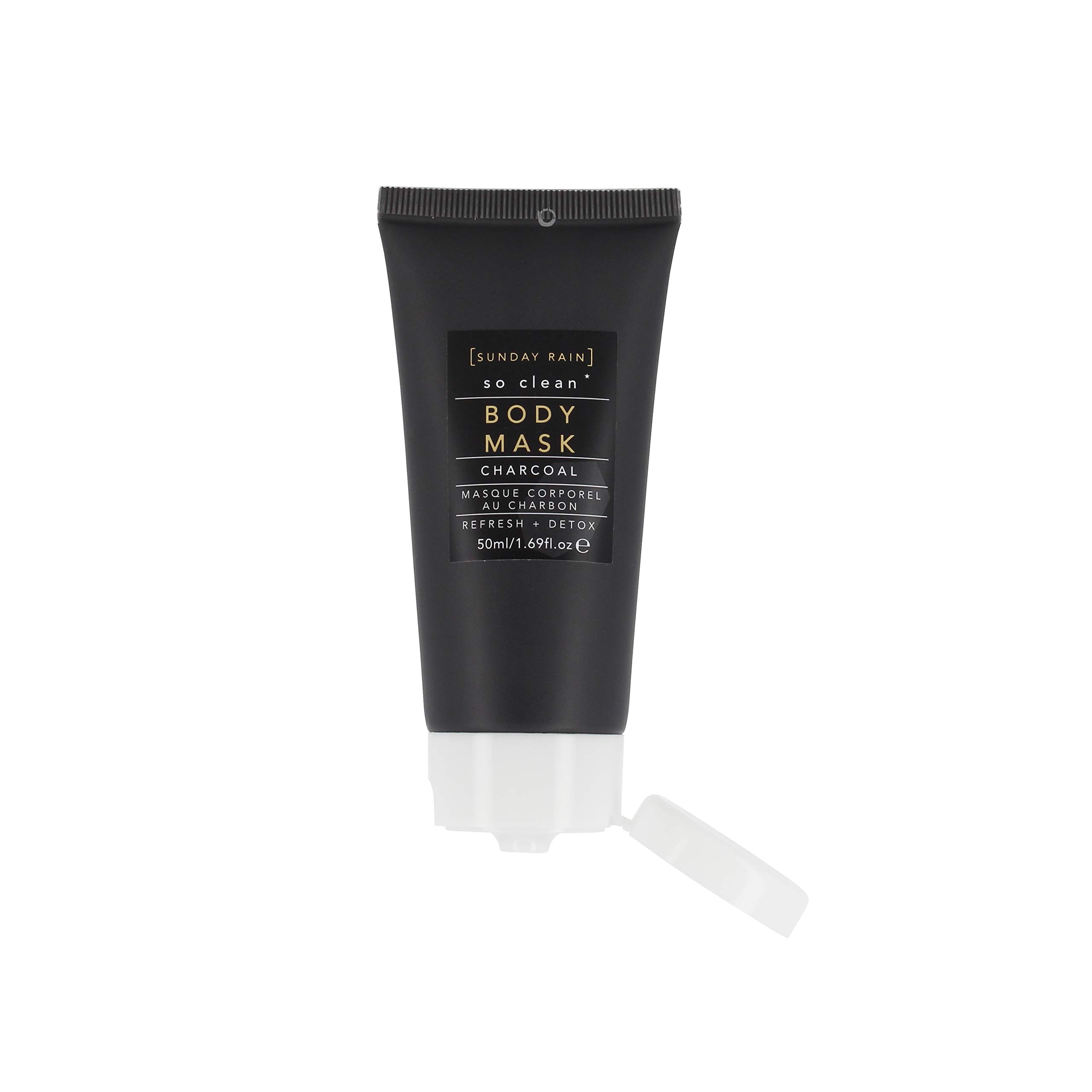 Sunday Rain Charcoal Body Mask - 1.69 Oz | Deep Cleansing & Detoxifying Face & Body Treatment for Glowing Skin | Perfect for Spa Day & Self-Care Routine