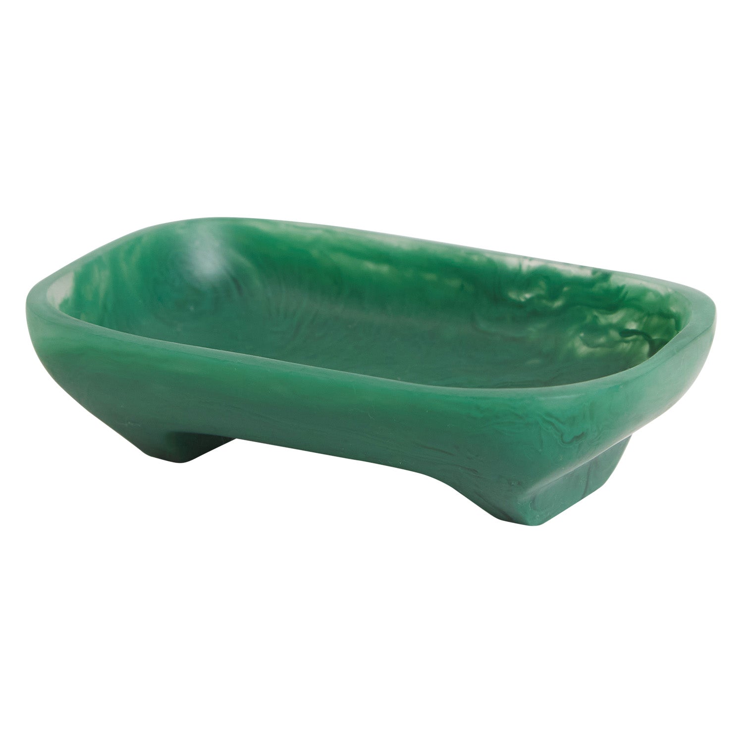 Daja Soap Dish with Drainage - Rustic Forest Design for Bathroom, Kitchen Sink & Shower Organizer - Ceramic Soap Holder for Bar Soap, Sponge & Beauty Products