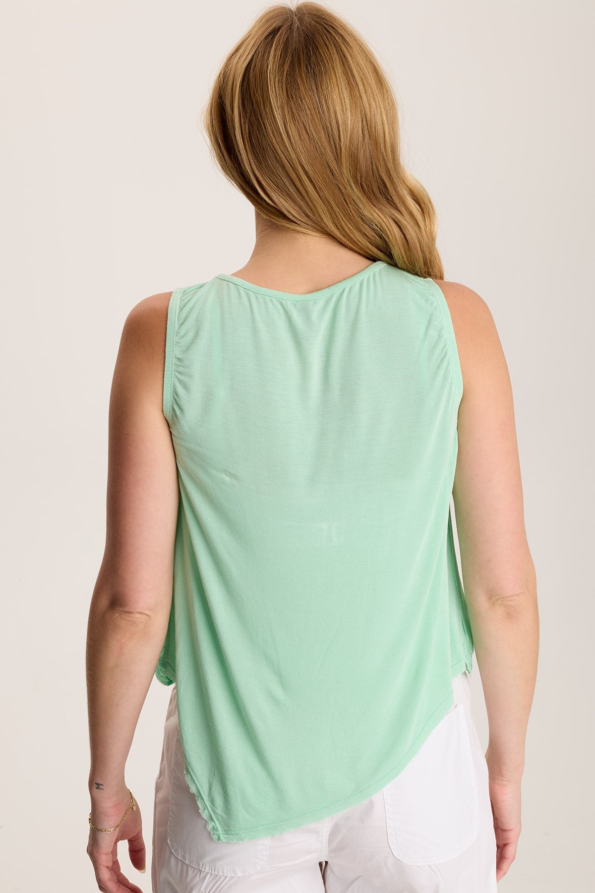 Leka Women's High Boatneck Tank Top - Soft Stretchy Casual Sleeveless Shirt for Everyday Wear, Workout, and Layering