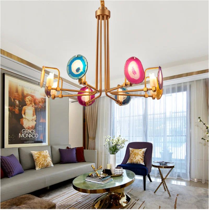Modern Two-Tier Chandelier Lighting Fixture - Elegant Postmodern Art Design for Dining Room, Living Room & Bedroom Decor