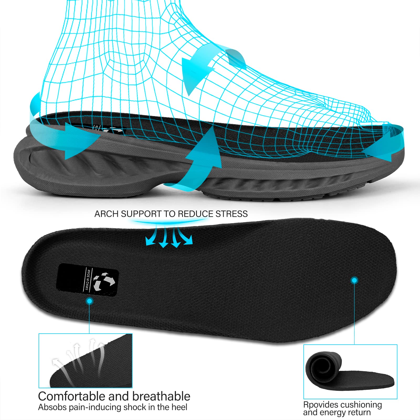 PUJCS Men's Slip-On Walking Shoes - Lightweight Breathable Non-Slip Running Sneakers for Gym, Tennis & Casual Wear | Perfect for Workouts, Daily Walking & Active Lifestyles