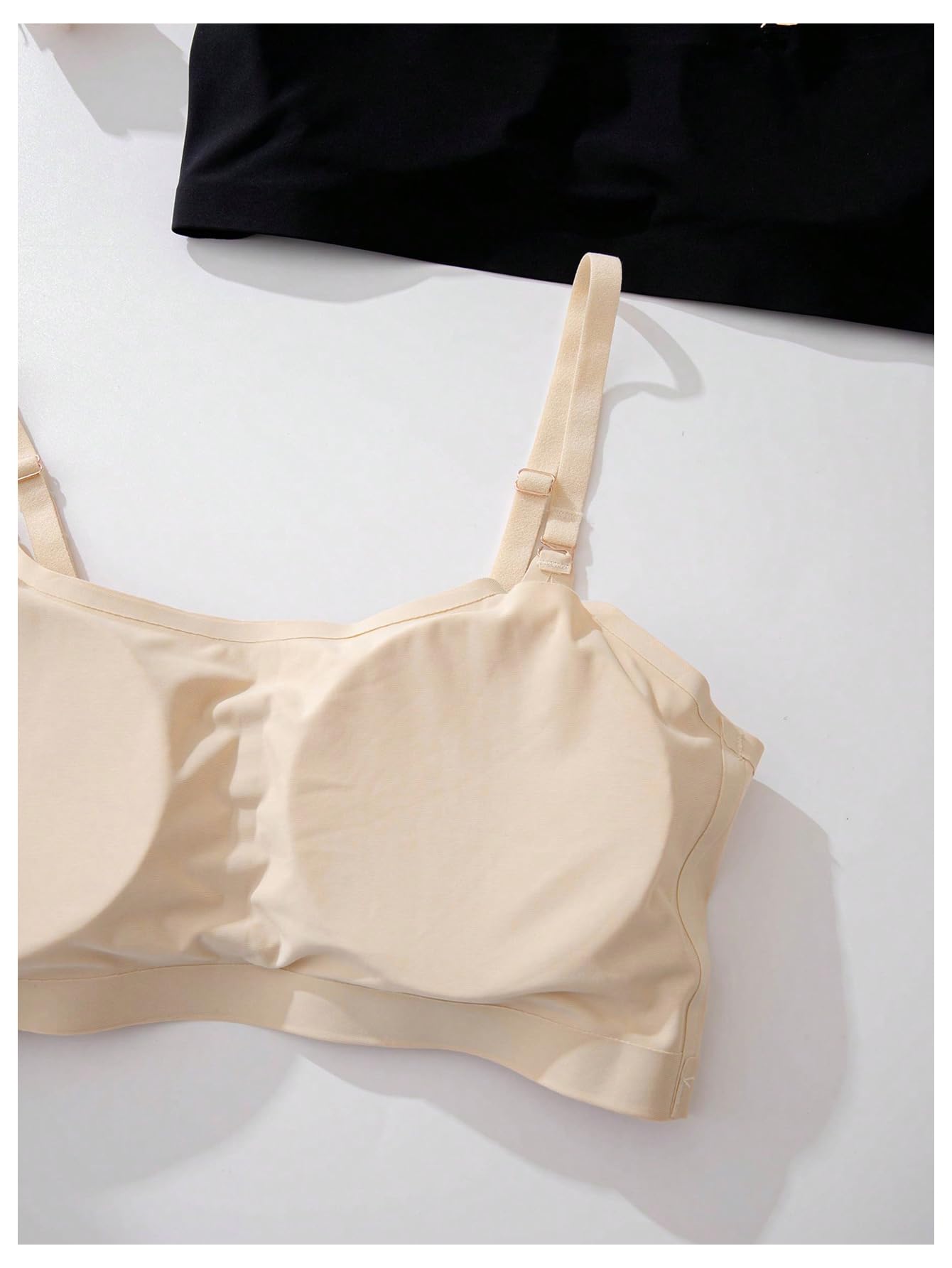 OYOANGLE Women's 5 Pack Seamless Wireless Bras - Adjustable Straps, Comfortable Bralettes for Everyday Wear, Yoga & Lounge
