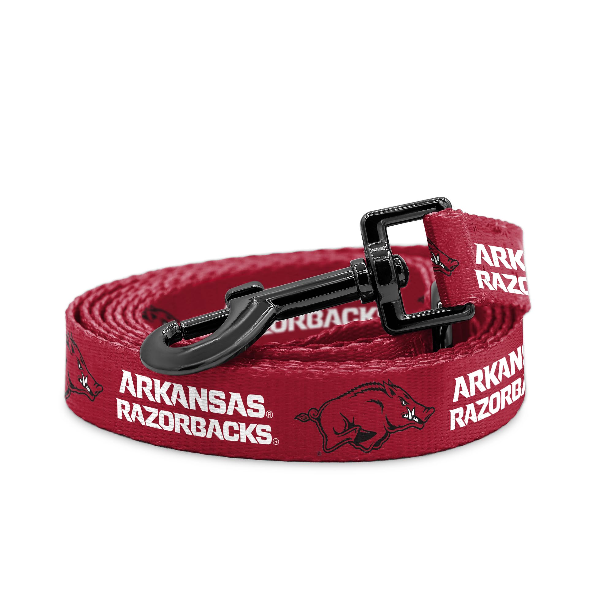 Official Arkansas Razorbacks Pet Collar and 6ft Leash Set - NCAA Licensed Dog Accessories for Small Medium Large Dogs - Perfect for Game Day, Walks & Training
