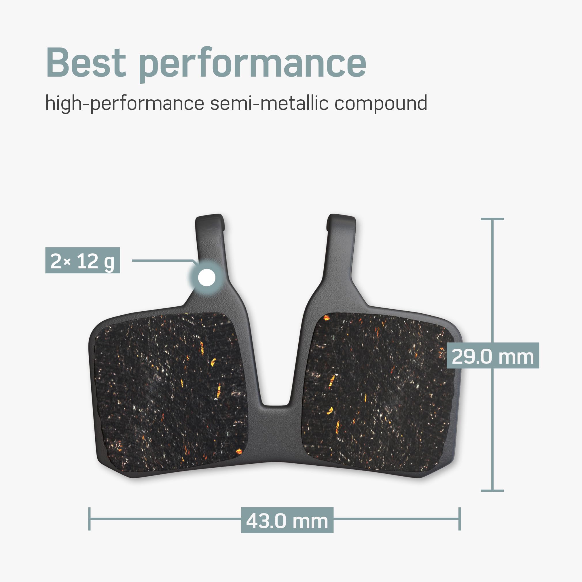 Borgen 2 Pairs Bike Brake Pads - Compatible with Magura MT5, MT7, 9P Hydraulic Disc Brakes | High-Performance Replacement Brake Pads for Mountain Bikes & Road Bikes | Perfect for Off-Road Cycling & Commuting