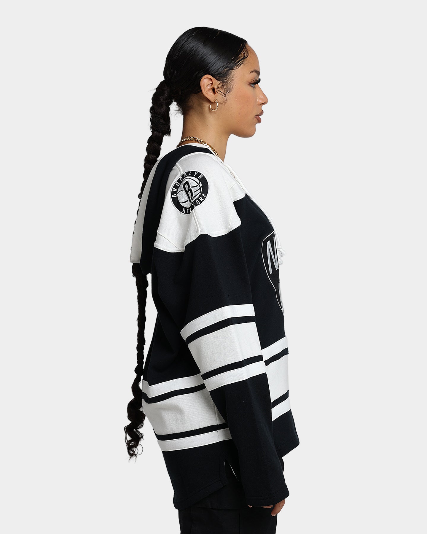 47 Brand Brooklyn Nets Superior Lacer Hoodie - Jet Black NBA Basketball Fan Apparel for Men & Women - Perfect for Game Day, Streetwear & Casual Outfits