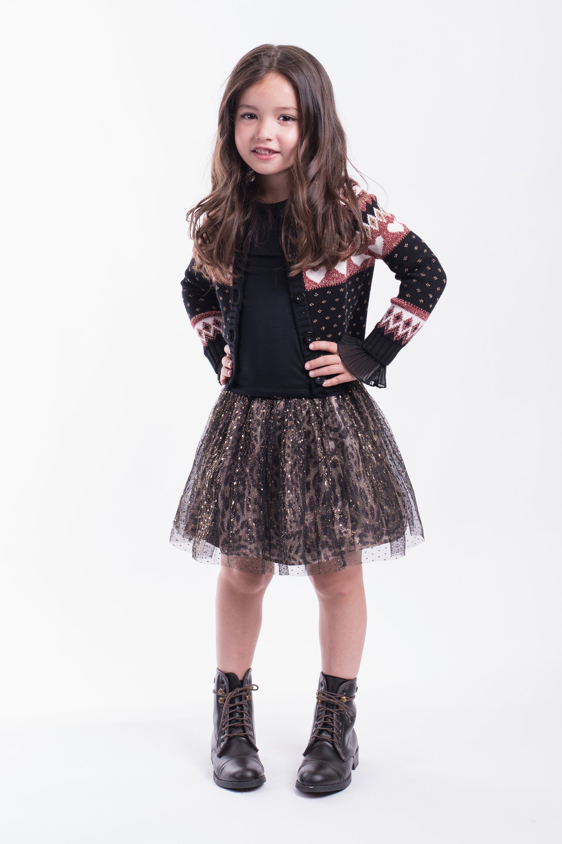 Imoga Mabel Leopard Print Girls Dress - Size 14 | Stylish & Comfortable Kids Fashion for Birthday Parties, School Events & Casual Outings