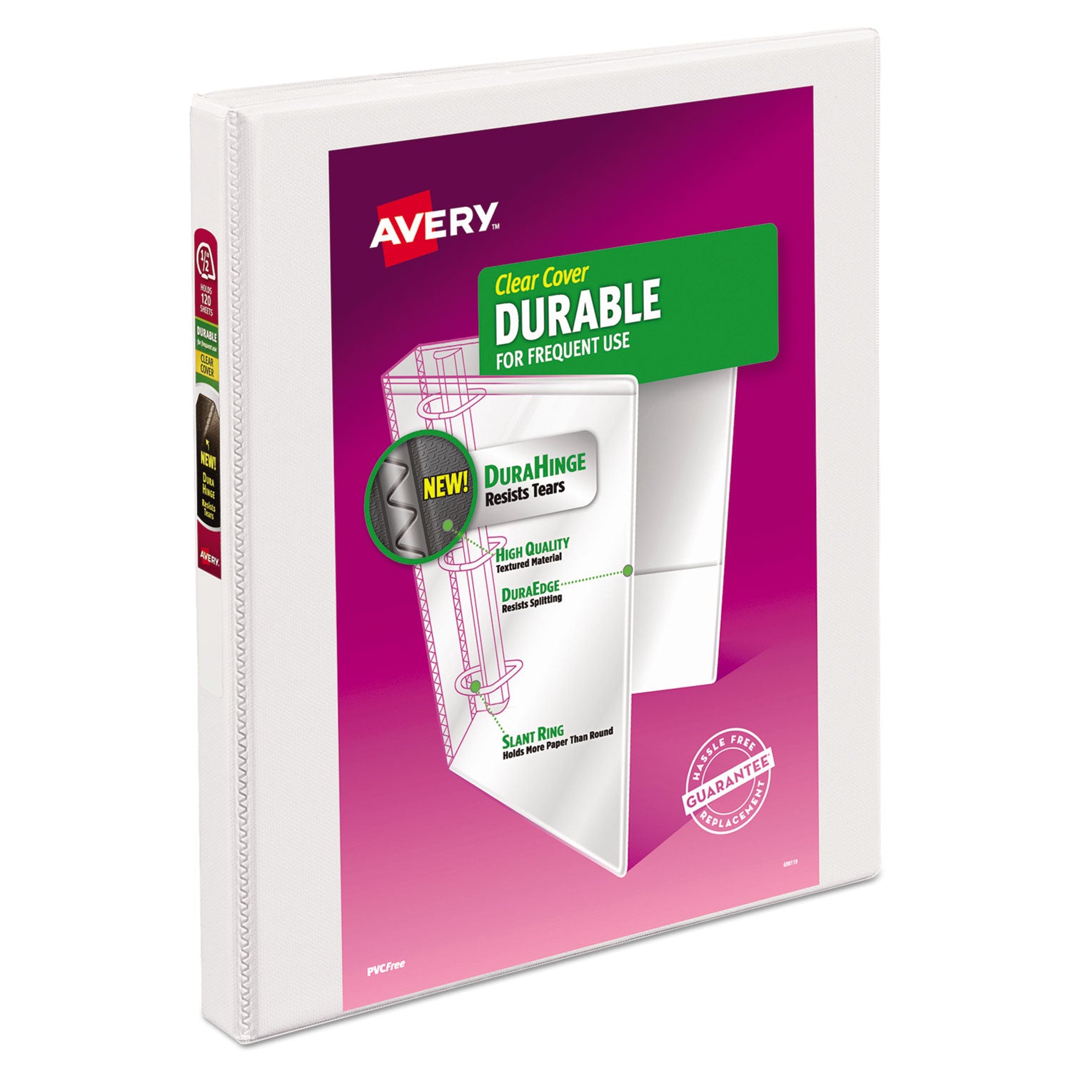 Avery® Durable 3-Ring Binder with DuraHinge™ Technology, 0.5