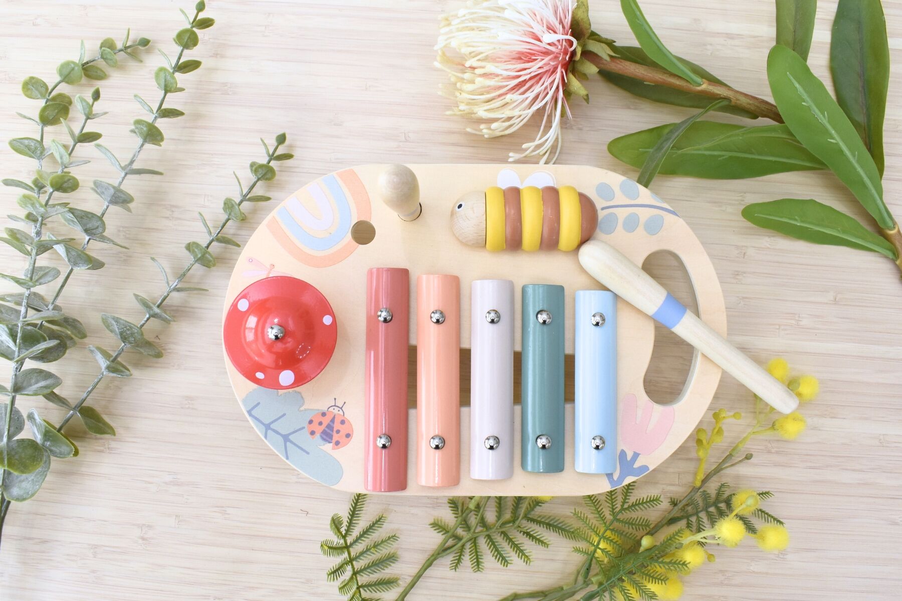 Wooden Spring Insect Music Box - Handmade Natural Wood Music Box with Wind-Up Mechanism, Perfect for Relaxation, Gifts, and Home Decor