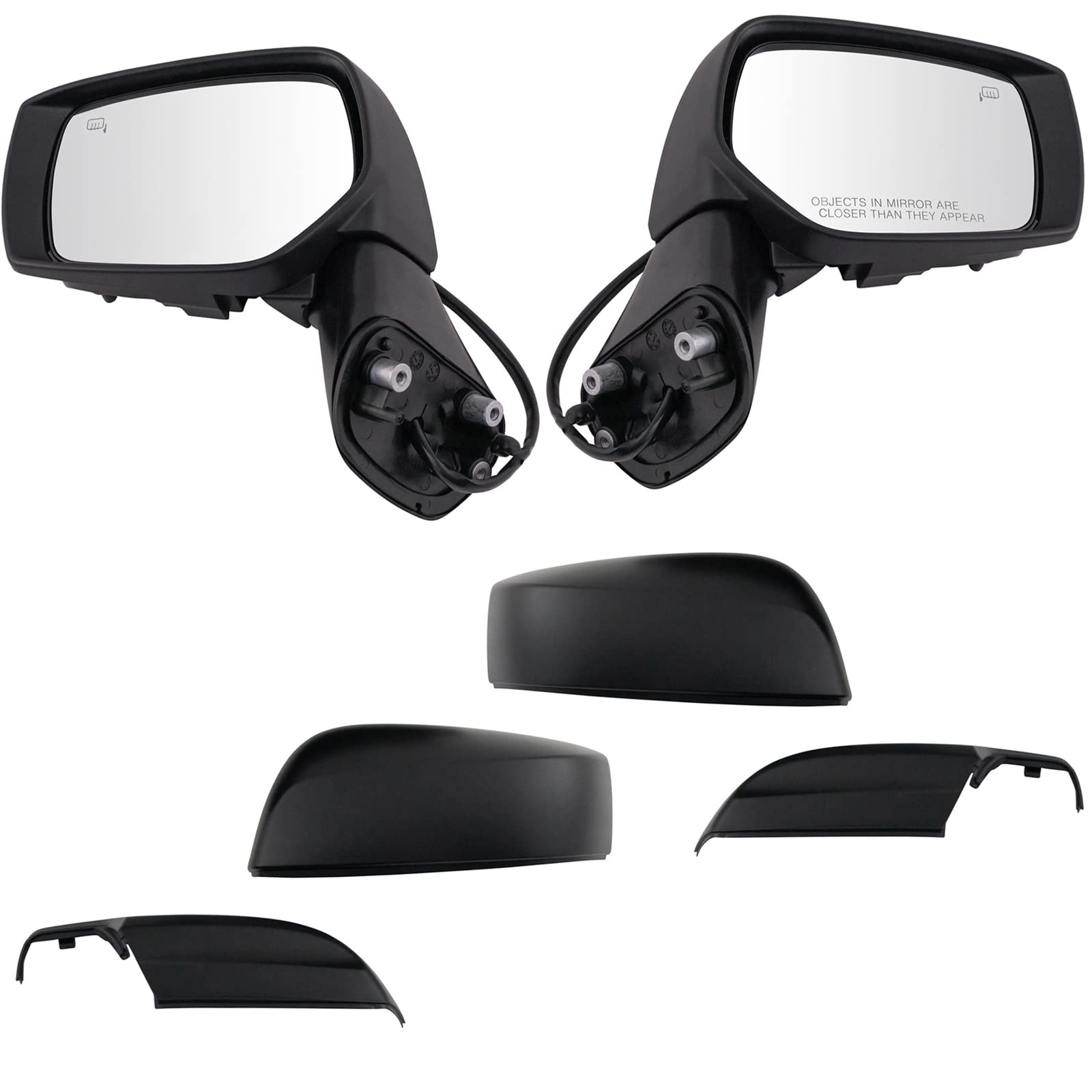 Heated Side Mirror Pair for Subaru WRX & Impreza - Textured Black Power Defrosting Mirrors (Set of 2) | Perfect for Winter Driving & Foggy Conditions