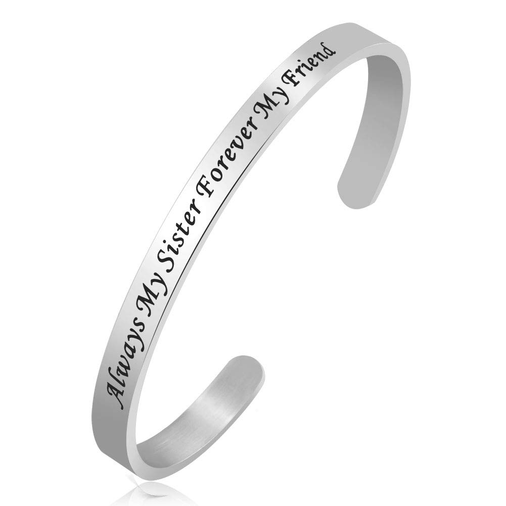 LovelyCharms Stainless Steel Bangle Bracelet for Women - Elegant Jewelry Gift for Sister, Best Friend, Girlfriend - Perfect for Birthday, Anniversary & Special Occasions