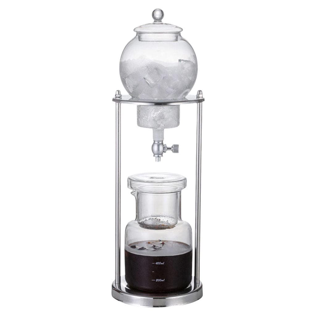 MagiDeal Smooth Cold Brew Coffee and Tea Maker - 600ml Borosilicate Glass Carafe with Stainless Steel Filter for Iced Coffee & Tea | Perfect for Home, Office & Outdoor Use