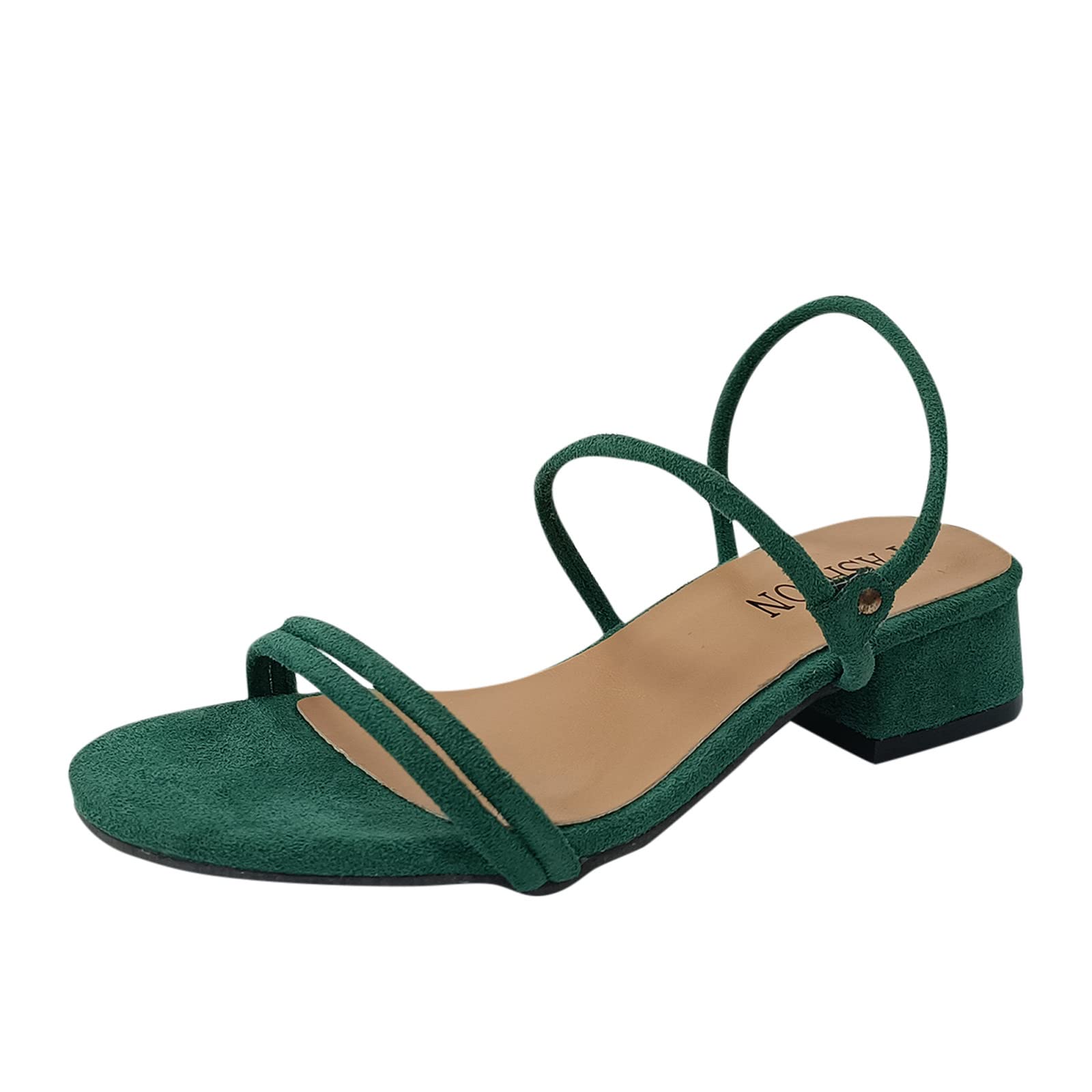 Women's Fashion Sandals - Comfortable Solid Heel Sandals for Ladies | Casual Summer Shoes for Beach, Walking & Daily Wear