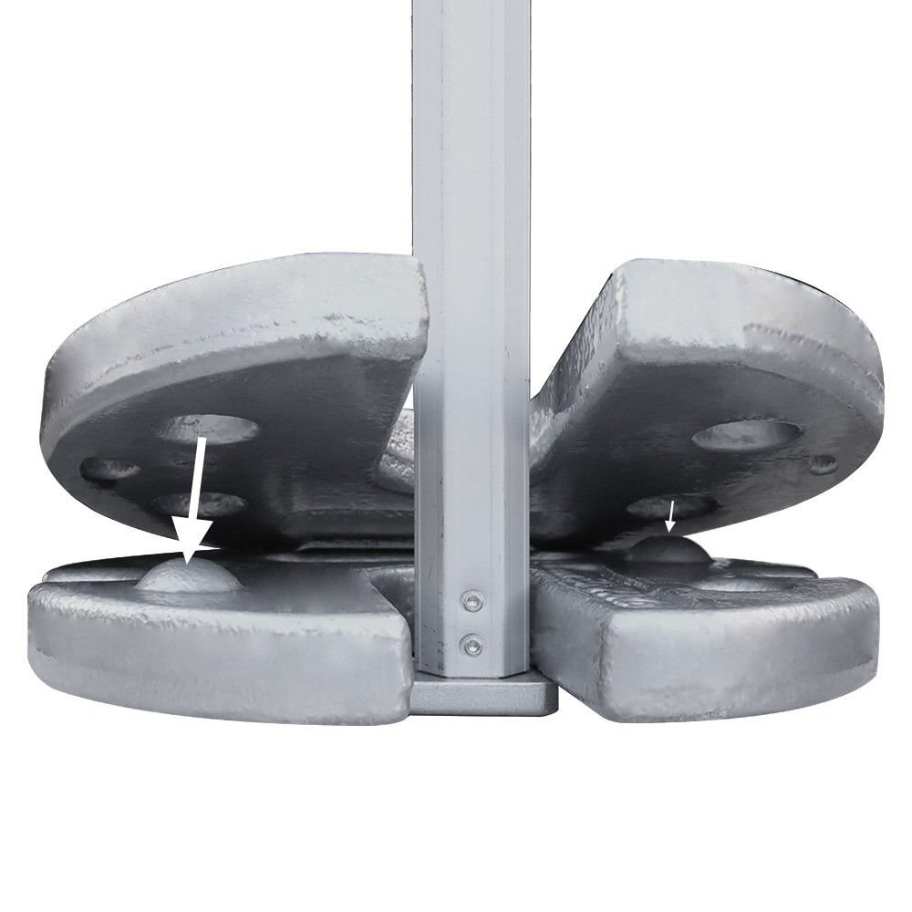 Eurmax USA 44 Lbs Cast Iron Canopy Weights (2-Pack) - Heavy Duty Tent Weights for Pop Up Canopies, Party Tents & Outdoor Events - Perfect for Beach, Backyard, Farmers Market & Camping Stability