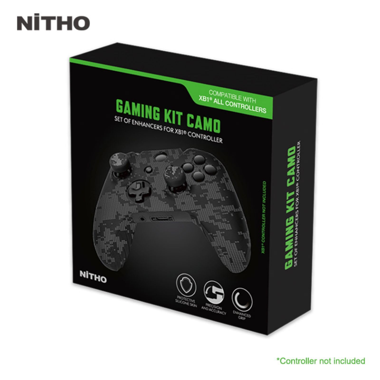 Xbox One Controller Gaming Kit V2 - Anti-Sweat Silicone Case, 2 Game Control Buttons & Mini Analog Cuffs - Prevent Scratches & Improve Grip for Enhanced Gaming Experience