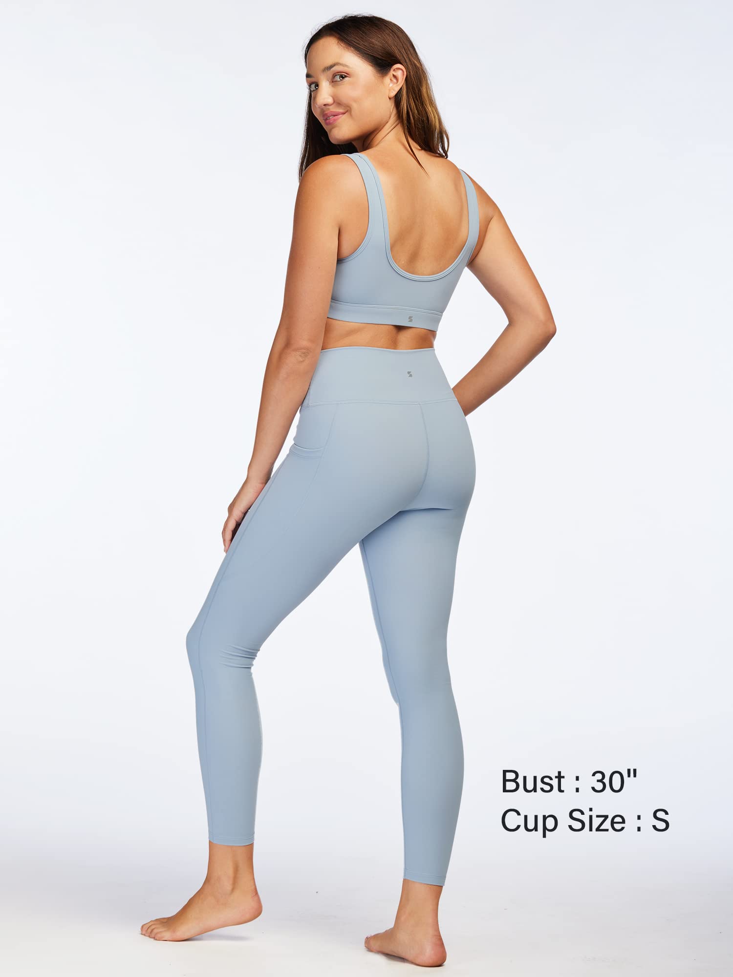 Stelle Women's Full Coverage Strappy Sports Bra - Criss Cross Back Yoga Bra with Padding for Workout & Gym - Perfect for Yoga, Running, and High-Impact Activities