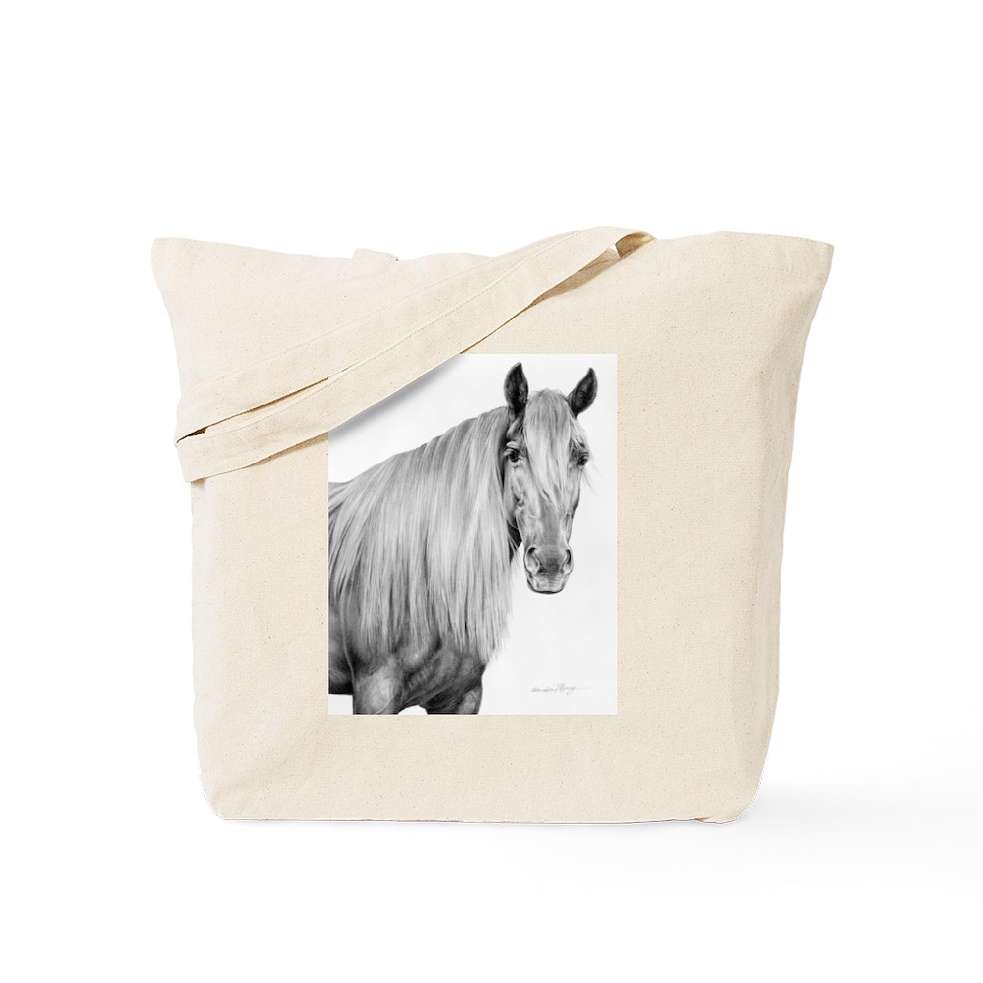 Rocky Mountain Horse 1 Natural Canvas Tote Bag - Reusable Shopping Bag for Groceries, Beach, Work & Travel | Eco-Friendly Cotton Carryall with Durable Handles