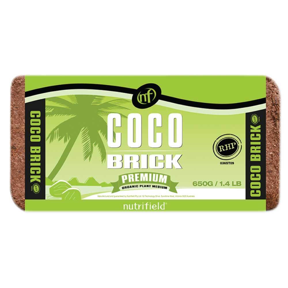 10x 650g Coco Brick Premium Organic Coir Peat - Natural Plant Growth Media, Coconut Husk Substrate for Hydroponics, Gardening & Seed Starting - Nutrifield Brand