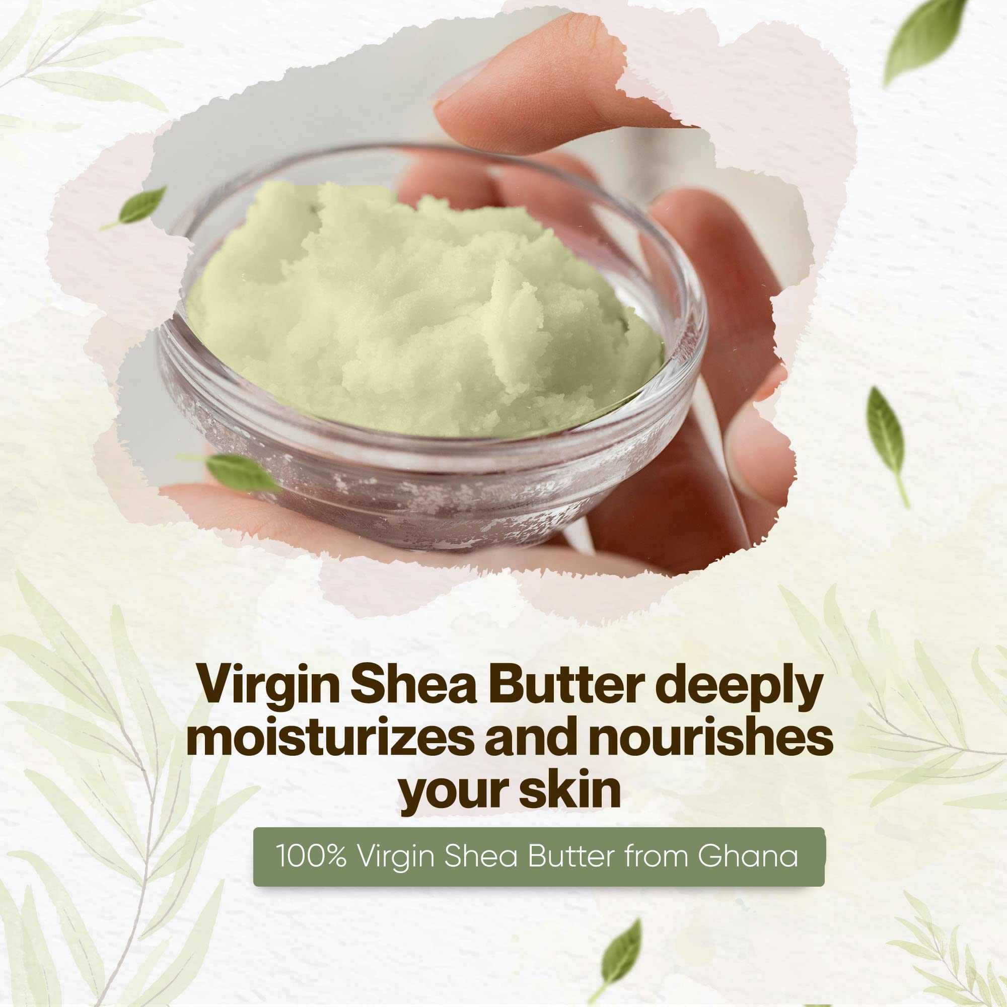 Organic Virgin Shea Butter 1.7 lb - USDA Certified, Unrefined, Raw & Pure from Ghana - for Skin, Hair & DIY Beauty Products