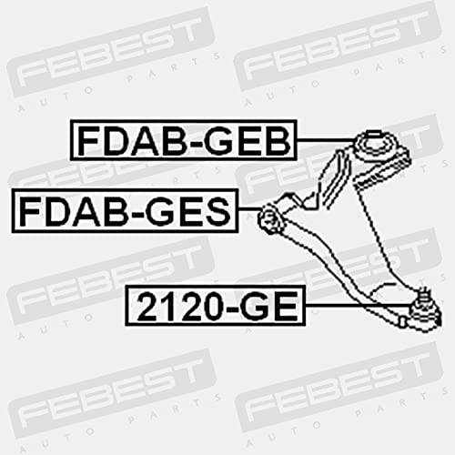 Febest FDAB-GEB Rear & Front Arm Bushing - OEM 1522081 - Durable Suspension Replacement for Smooth Ride & Enhanced Vehicle Control - Perfect for Daily Commuting & Off-Road Adventures