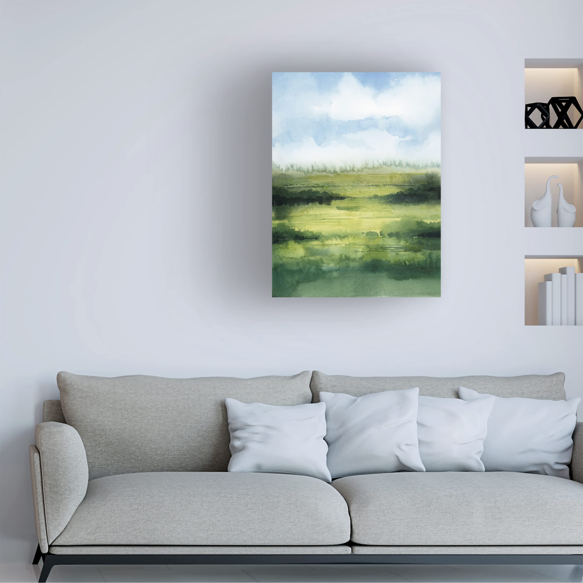Grace Popp 'Fenland Glow I' Canvas Wall Art - Handmade Landscape Painting for Living Room, Bedroom & Office Decor - Premium Trademark Fine Art Collection