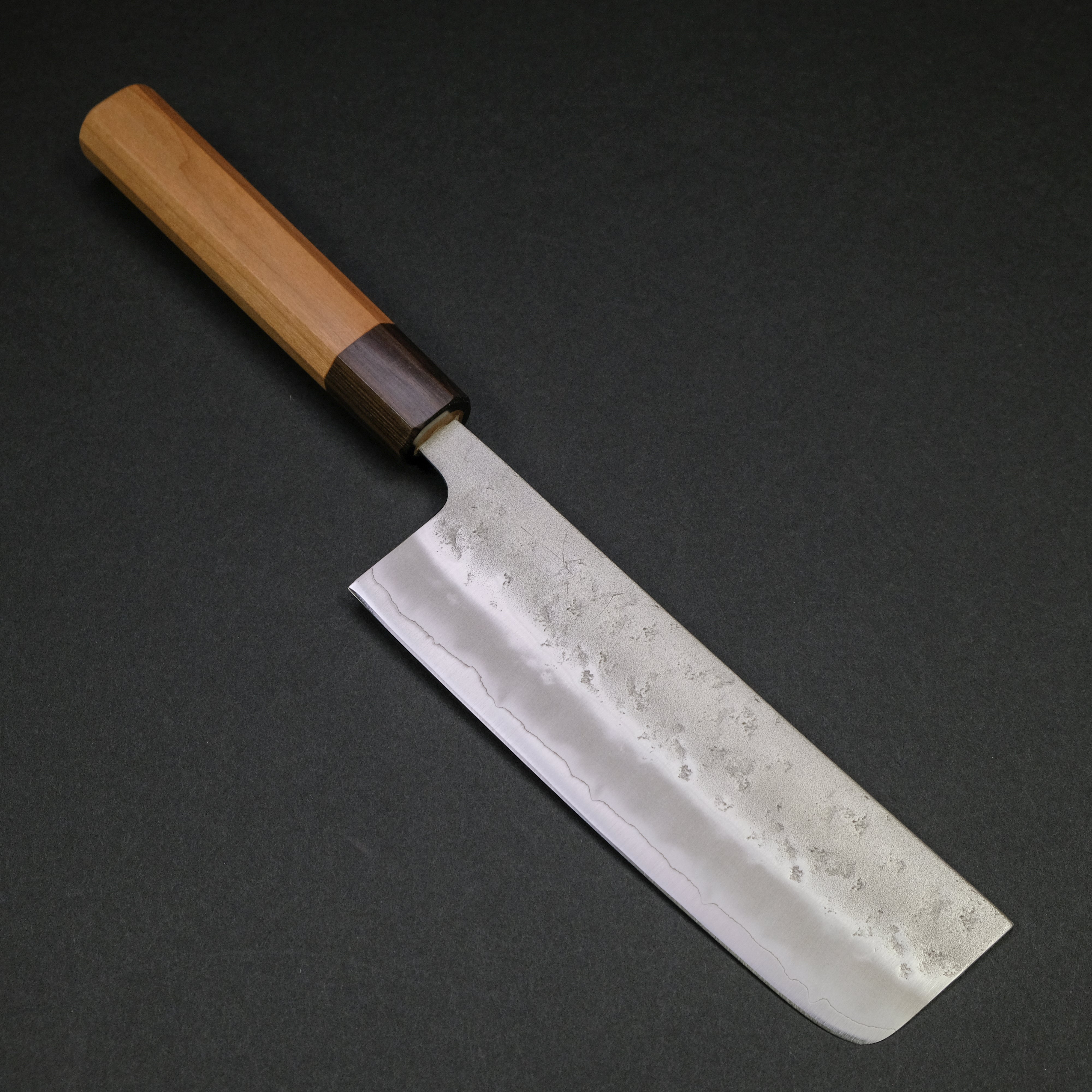 Hitohira Futana S3 Nashiji Nakiri Japanese Chef Knife 165mm - Premium Cherry Wood Handle - Perfect for Slicing Vegetables & Herbs - Ideal for Home Cooks & Professional Chefs
