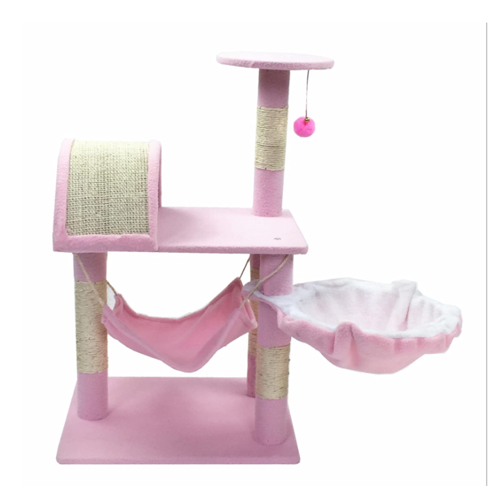 32 Inch 3-Tier Cat Tree with Sisal Rope & Lambswool - Multi-Level Cat Tower for Kittens & Adult Cats - Perfect for Play, Climbing, Scratching & Napping in Home or Office