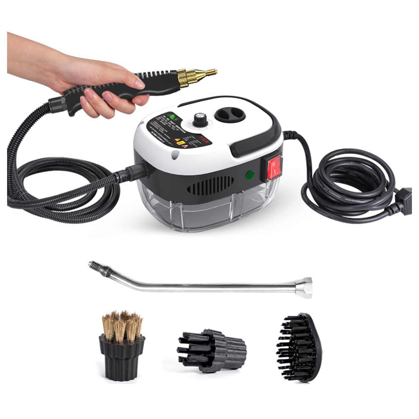 **Z&HA 2500W Handheld Steam Cleaner - Portable Steam Cleaner for Home, Kitchen, Bathroom, Furniture, Windows & Cars - White | Deep Cleaning & Sanitizing for Floors, Tiles & Upholstery**